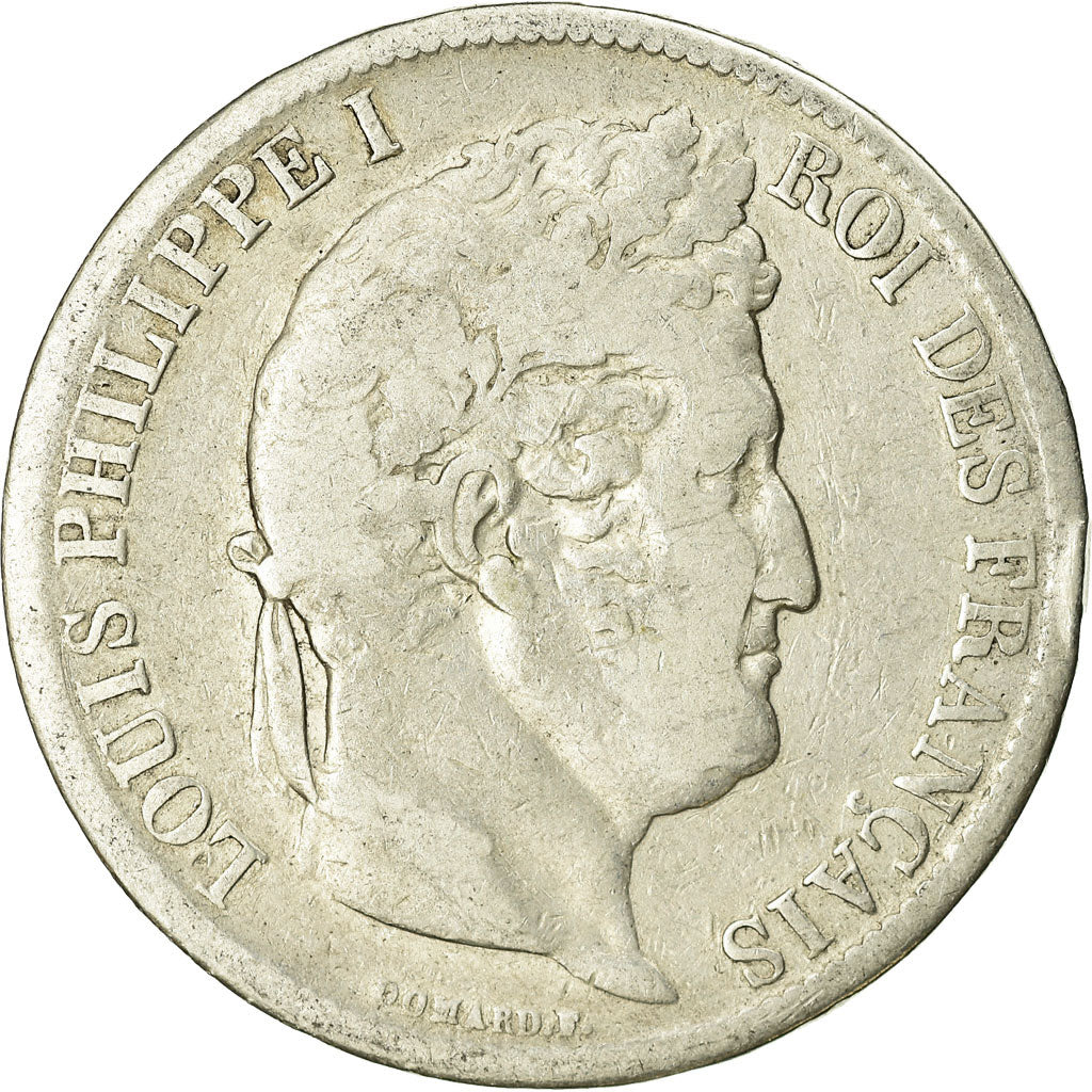 Coin, France, Louis-Philippe, 5 Francs, 1831, Strasbourg, VF(20-25), Silver