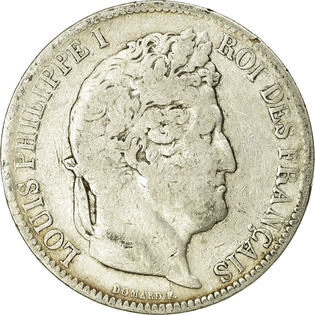 Coin, France, Louis-Philippe, 5 Francs, 1831, Lyon, VF(20-25), Silver, KM:744.2