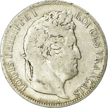 Coin, France, Louis-Philippe, 5 Francs, 1831, Lyon, VF(20-25), Silver, KM:744.2