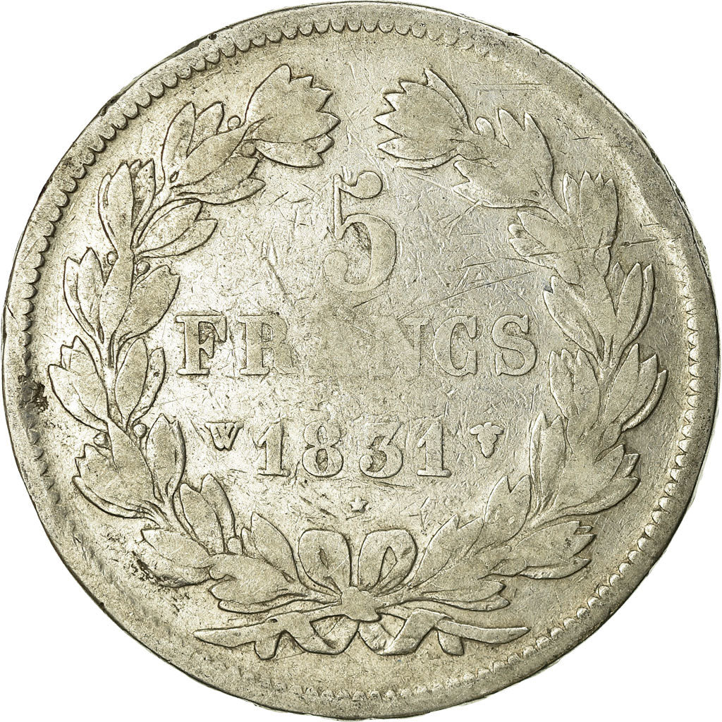 Münze, Frankreich, Louis-Philippe, 5 Francs, 1831, Lille, S, Silber, KM:745.13