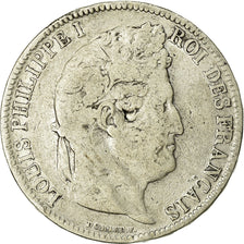 Coin, France, Louis-Philippe, 5 Francs, 1831, Lille, VF(20-25), Silver