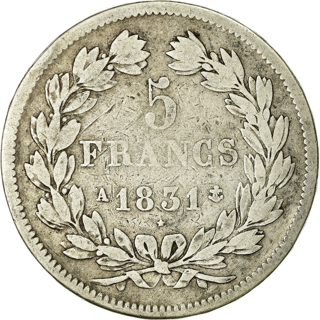 Monnaie, France, Louis-Philippe, 5 Francs, 1831, Paris, TB, Argent