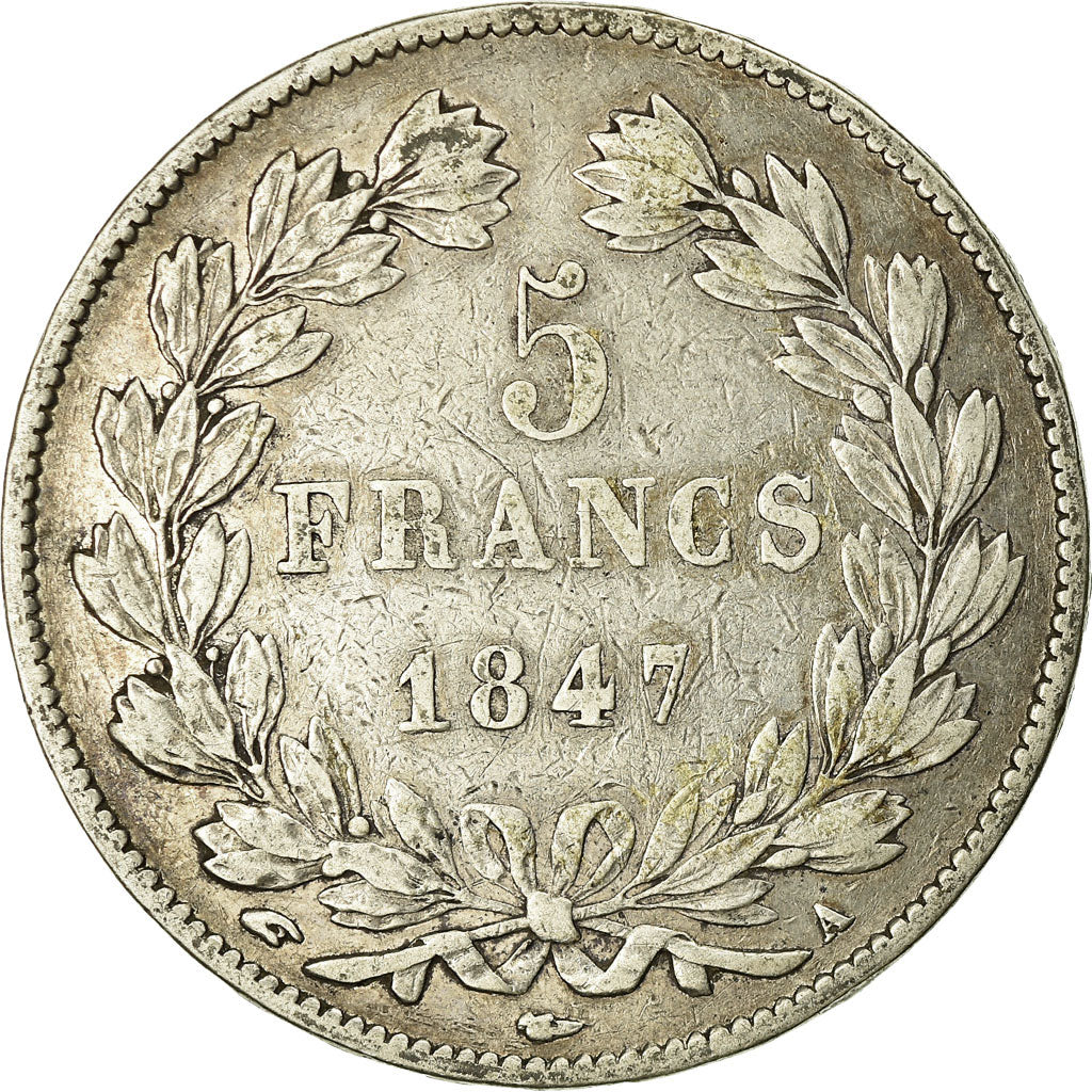 Monnaie, France, Louis-Philippe, 5 Francs, 1847, Paris, TB+, Argent