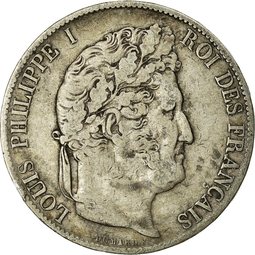 Coin, France, Louis-Philippe, 5 Francs, 1847, Strasbourg, VF(20-25), Silver