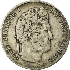 Coin, France, Louis-Philippe, 5 Francs, 1847, Strasbourg, VF(20-25), Silver