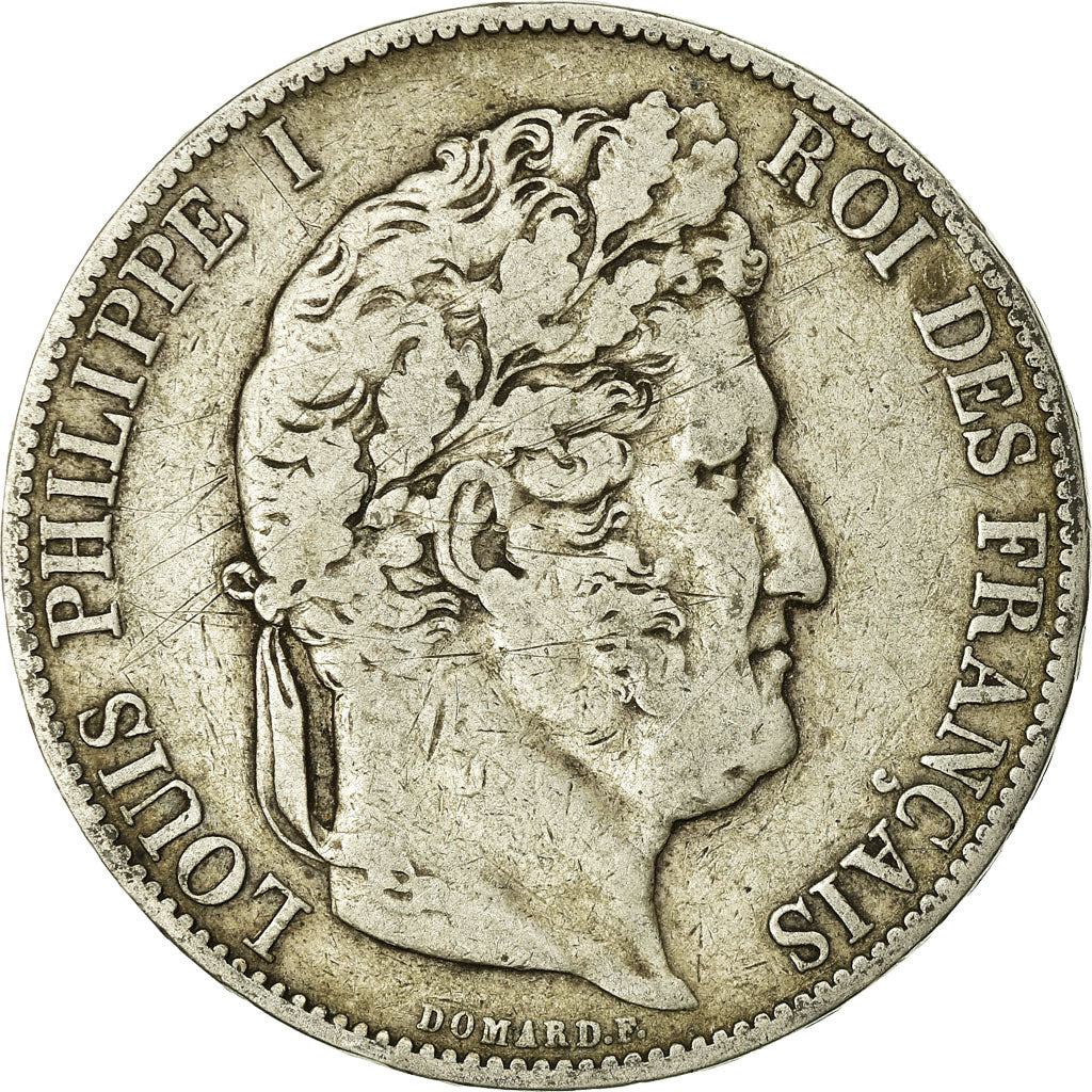 Coin, France, Louis-Philippe, 5 Francs, 1845, Lille, VF(20-25), Silver