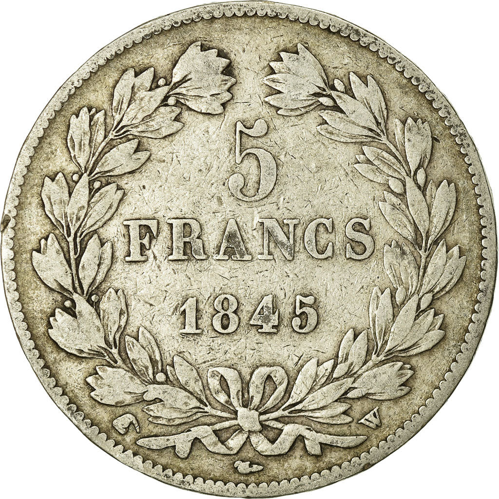 Coin, France, Louis-Philippe, 5 Francs, 1845, Lille, VF(20-25), Silver