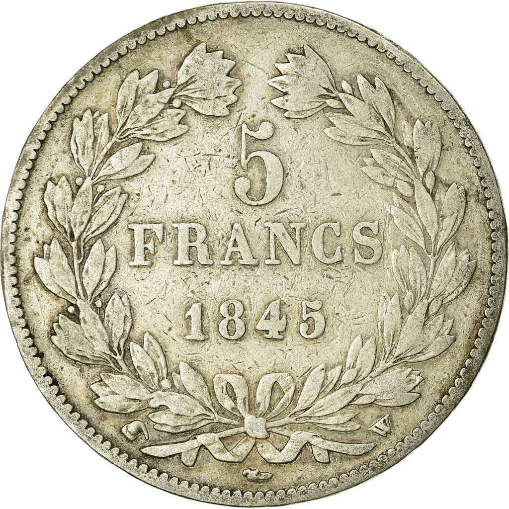 Coin, France, Louis-Philippe, 5 Francs, 1845, Lille, VF(20-25), Silver