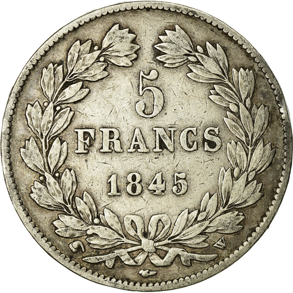 Coin, France, Louis-Philippe, 5 Francs, 1845, Lille, VF(30-35), Silver