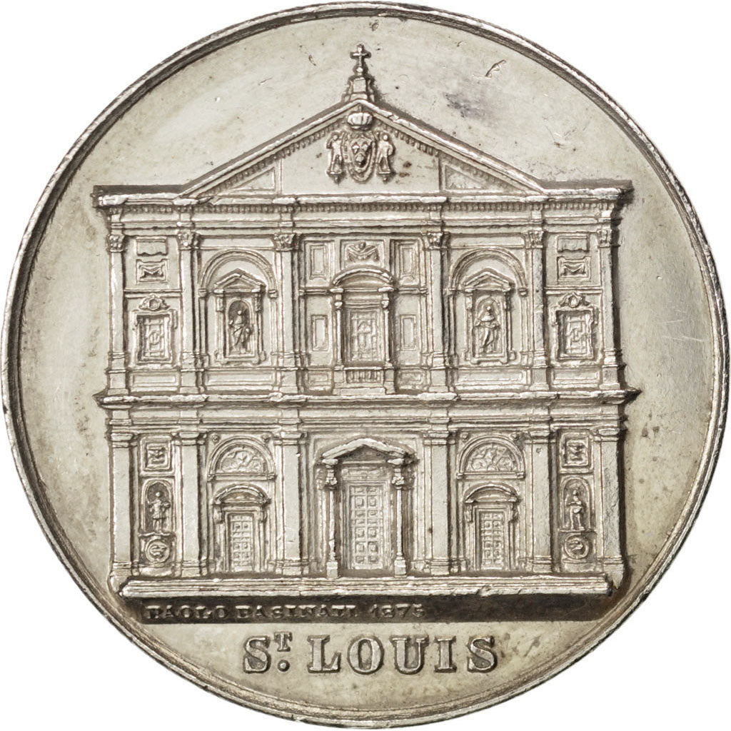 France, Instruction and Education, Token, 1875, AU(55-58), Silver, 16.20