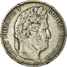 Münze, Frankreich, Louis-Philippe, 5 Francs, 1845, Strasbourg, S, Silber