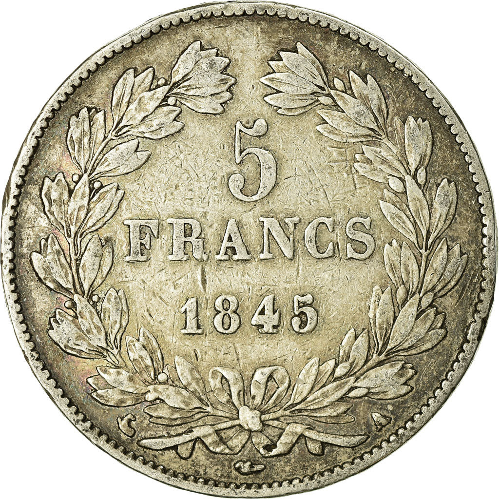 Coin, France, Louis-Philippe, 5 Francs, 1845, Paris, VF(20-25), Silver