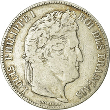 Monnaie, France, Louis-Philippe, 5 Francs, 1842, Paris, TB, Argent, Gadoury:678