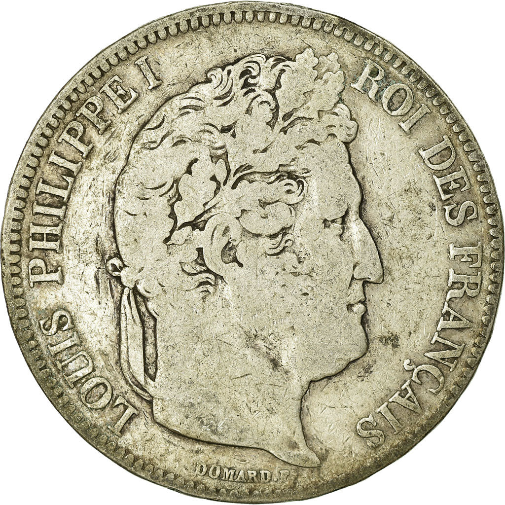 Monnaie, France, Louis-Philippe, 5 Francs, 1842, Strasbourg, TB, Argent
