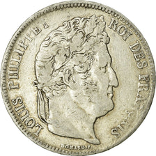 Monnaie, France, Louis-Philippe, 5 Francs, 1842, Strasbourg, TB, Argent