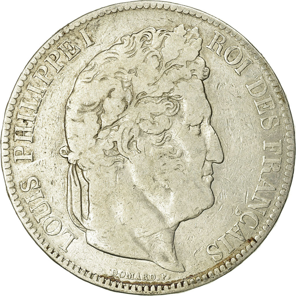 Coin, France, Louis-Philippe, 5 Francs, 1842, Lille, VF(20-25), Silver
