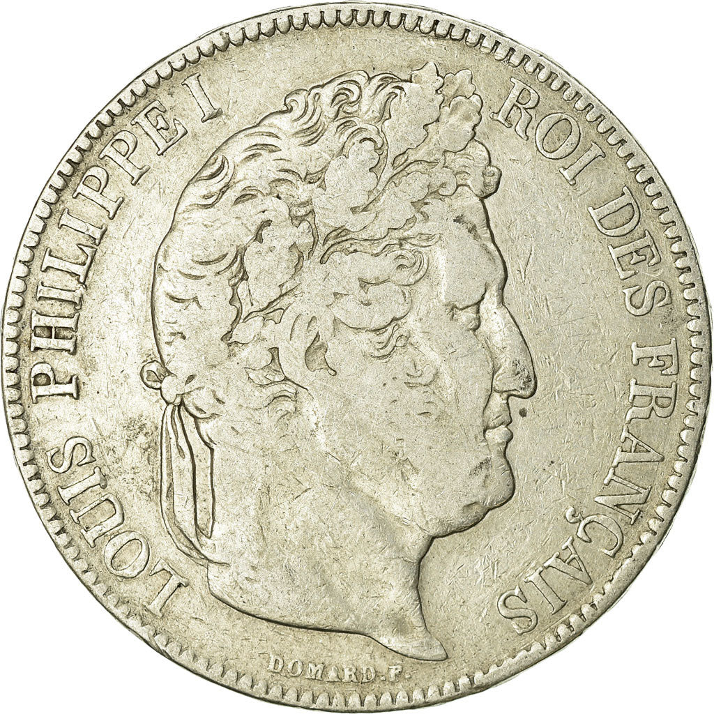 Coin, France, Louis-Philippe, 5 Francs, 1842, Rouen, VF(20-25), Silver