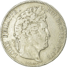 Coin, France, Louis-Philippe, 5 Francs, 1842, Rouen, VF(20-25), Silver