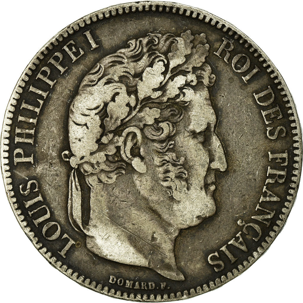 Monnaie, France, Louis-Philippe, 5 Francs, 1839, Paris, TB, Argent, Gadoury:678