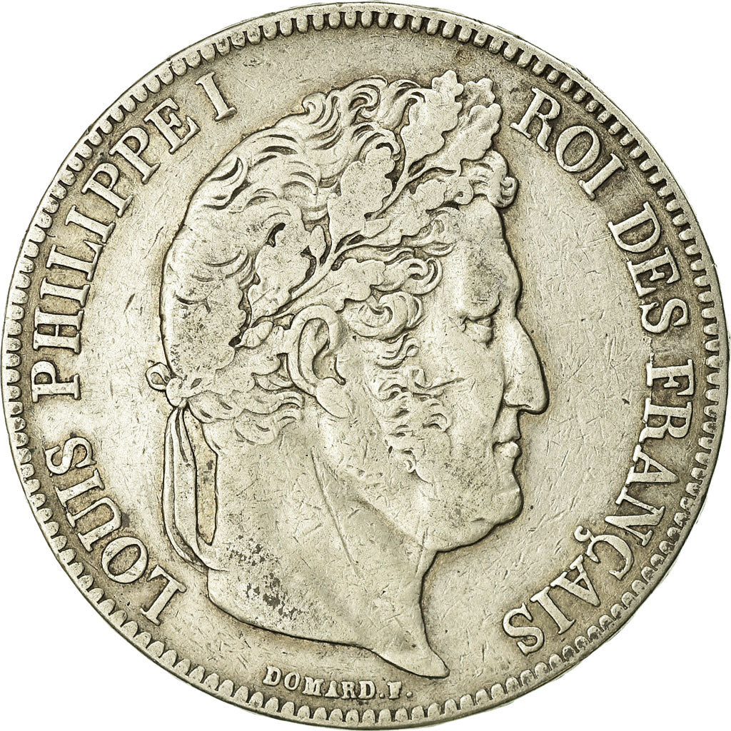 Coin, France, Louis-Philippe, 5 Francs, 1839, Paris, VF(20-25), Silver