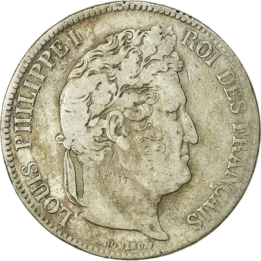 Monnaie, France, Louis-Philippe, 5 Francs, 1839, Bordeaux, TB, Argent