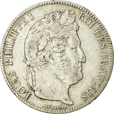Coin, France, Louis-Philippe, 5 Francs, 1839, Rouen, VF(20-25), Silver