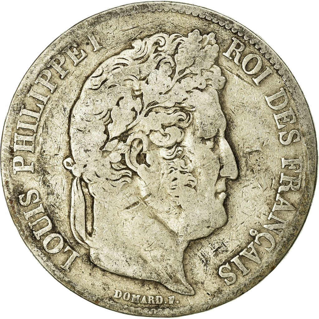 Monnaie, France, Louis-Philippe, 5 Francs, 1839, Strasbourg, TB, Argent