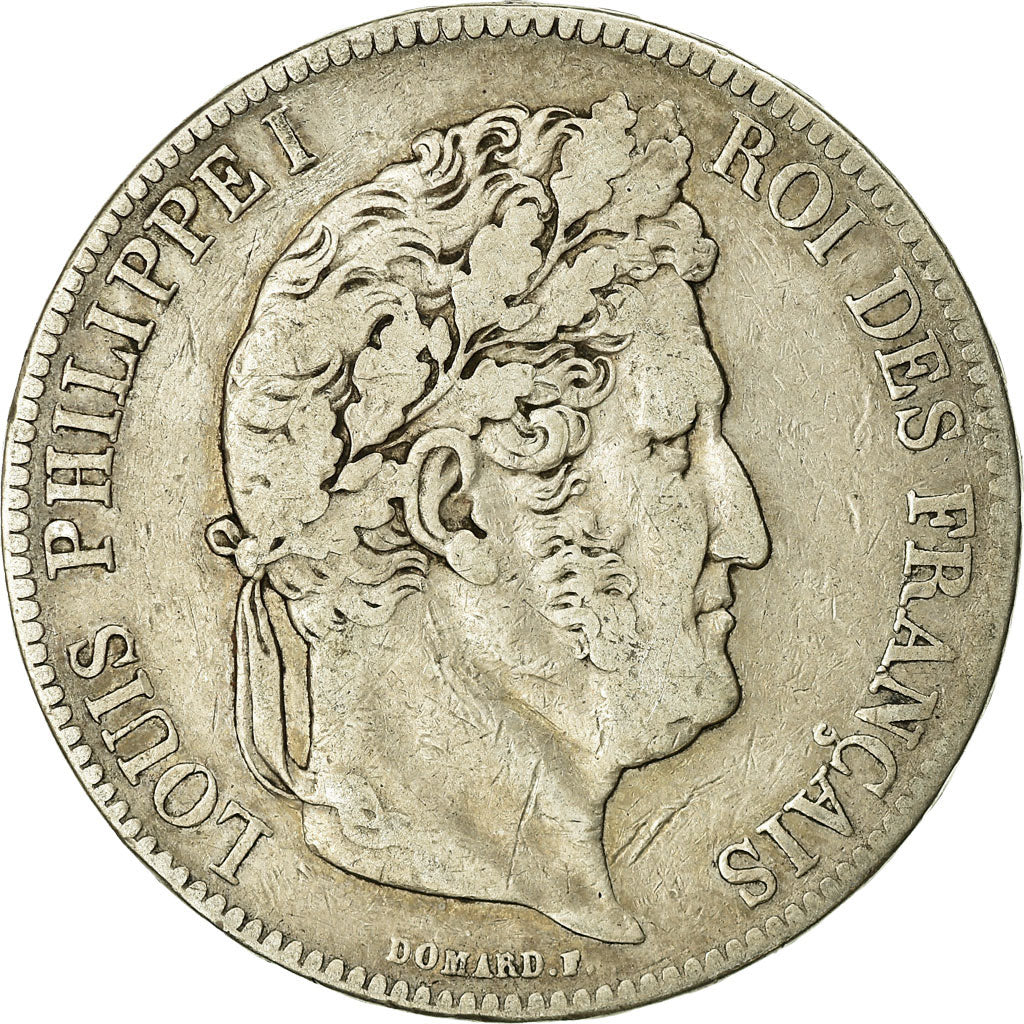 Monnaie, France, Louis-Philippe, 5 Francs, 1839, Strasbourg, TB, Argent