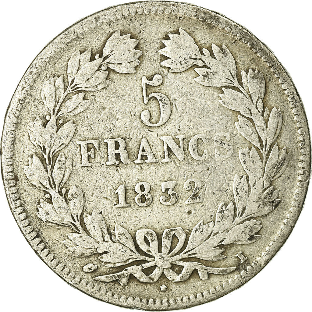 Coin, France, Louis-Philippe, 5 Francs, 1832, Limoges, VF(20-25), Silver