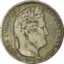 Coin, France, Louis-Philippe, 5 Francs, 1832, Strasbourg, VF(20-25), Silver
