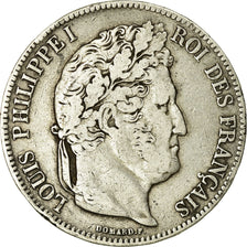 Coin, France, Louis-Philippe, 5 Francs, 1832, Strasbourg, VF(20-25), Silver