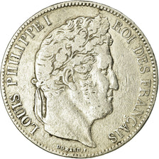 Coin, France, Louis-Philippe, 5 Francs, 1832, Rouen, VF(20-25), Silver
