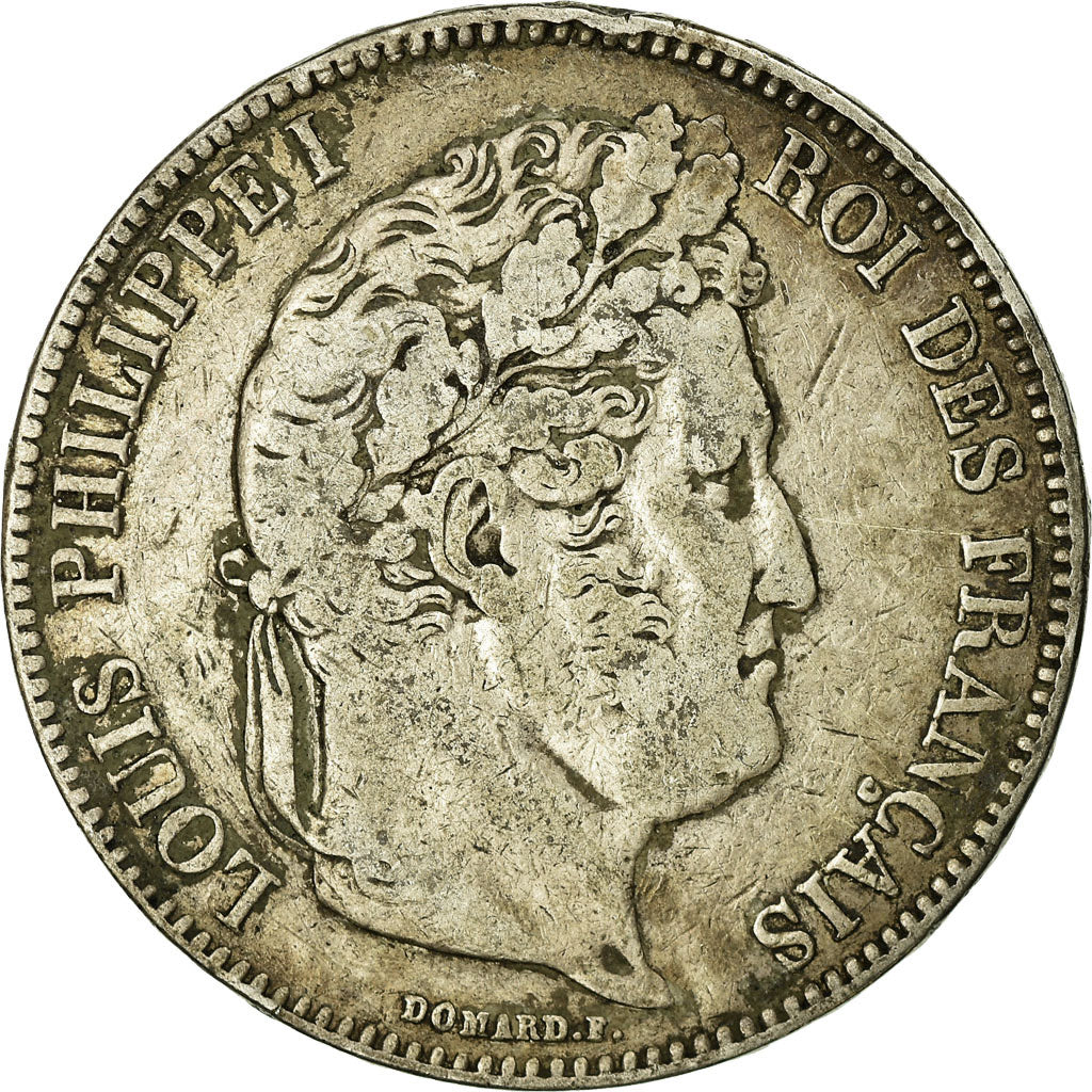 Coin, France, Louis-Philippe, 5 Francs, 1832, Rouen, VF(20-25), Silver
