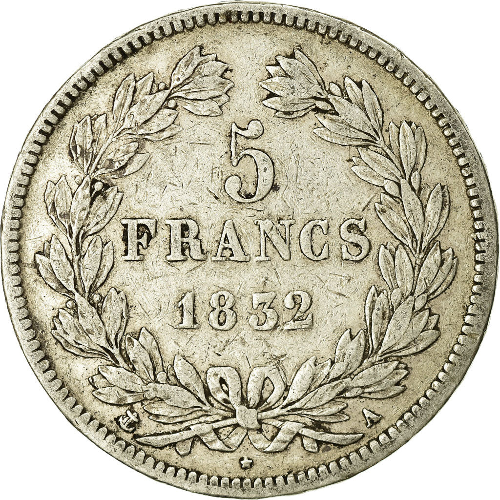 Monnaie, France, Louis-Philippe, 5 Francs, 1832, Paris, TB, Argent, Gadoury:678