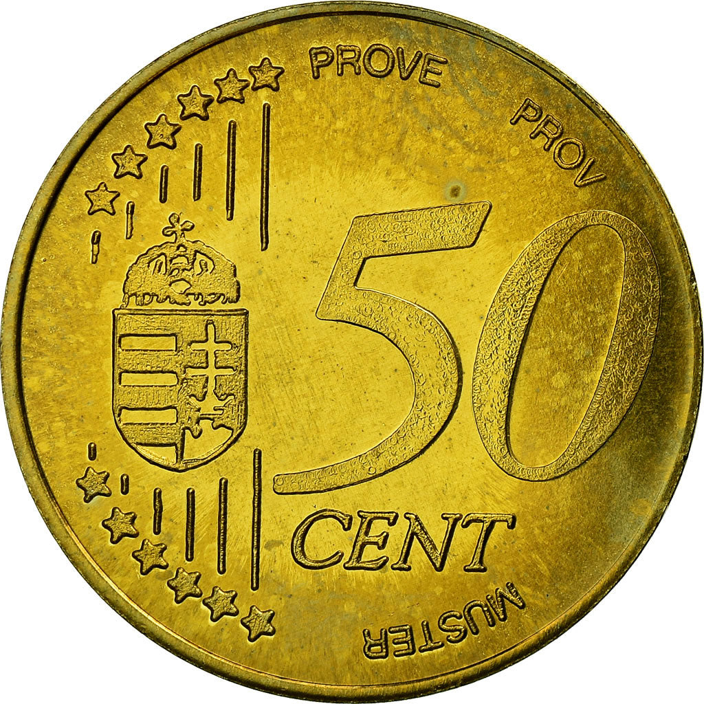 Hongarije, 50 Euro Cent, 2004, UNC-, Tin