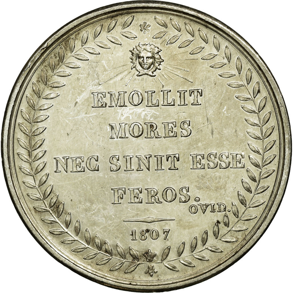 France, Medal, Instruction and Education, 1807, AU(55-58), Silver