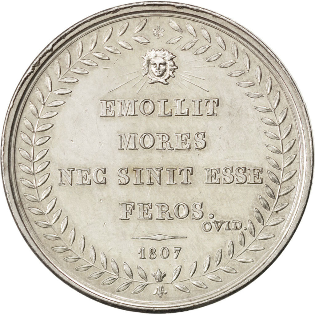 France, Instruction and Education, Token, 1807, AU(55-58), Silver, 9.84