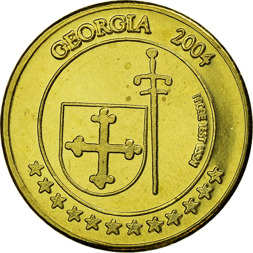 Georgië, 10 Euro Cent, 2004, UNC-, Tin
