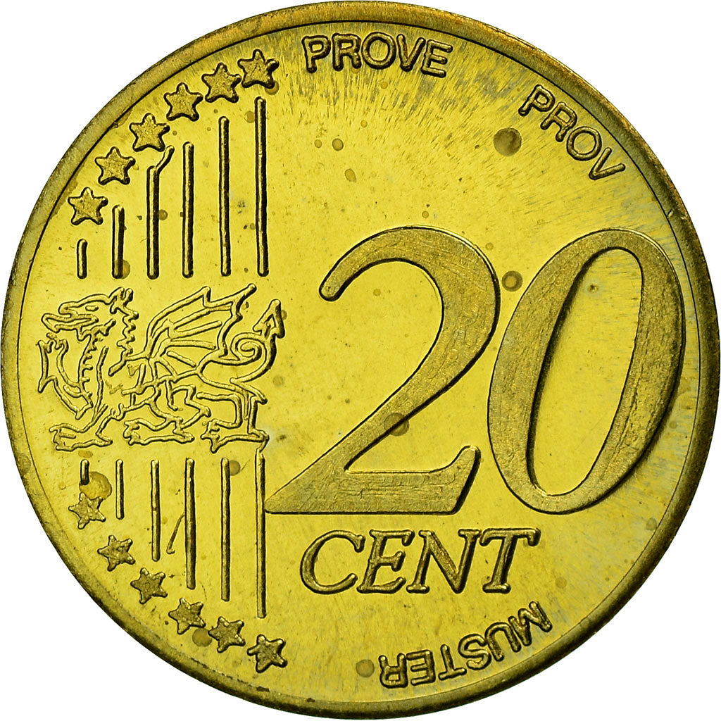 Great Britain, 20 Euro Cent, 2004, Wales, MS(63), Brass