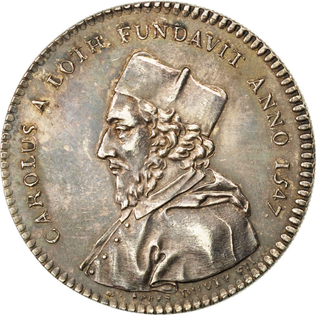 France, Royal, Token, 1756, AU(55-58), Silver, Feuardent #7946, 12.00