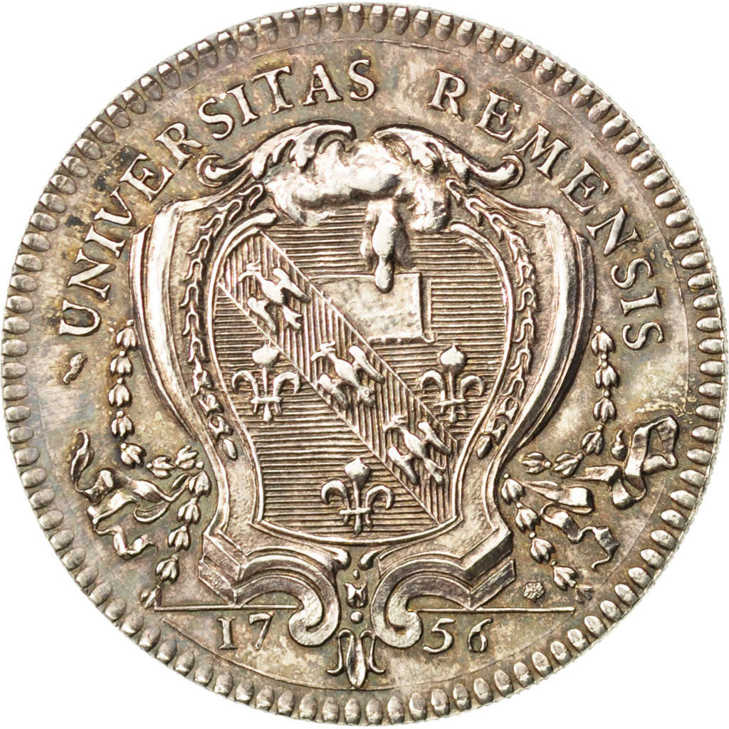France, Royal, Token, 1756, AU(55-58), Silver, Feuardent #7946, 12.00
