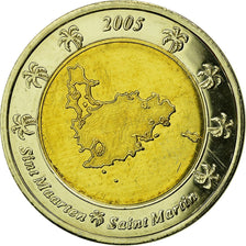 France, 2 Euro, 2005, Saint-Martin, MS(63), Bi-Metallic