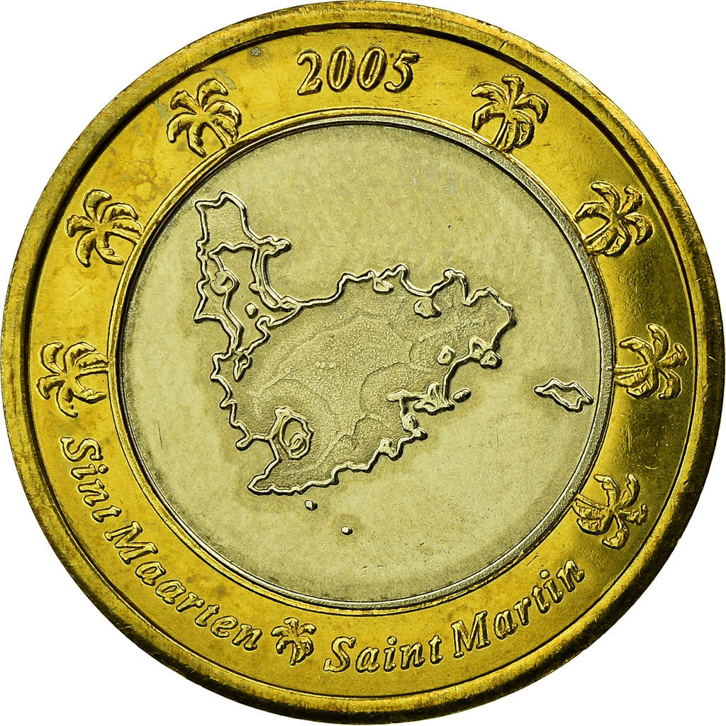 France, Euro, 2005, Saint-Martin, MS(63), Bi-Metallic