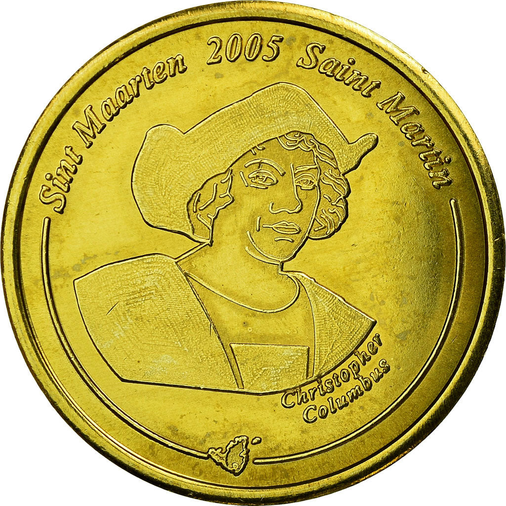France, 50 Euro Cent, 2005, Saint-Martin, MS(63), Brass