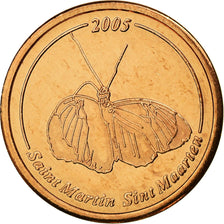 France, 5 Euro Cent, 2005, Saint-Martin, MS(63), Copper