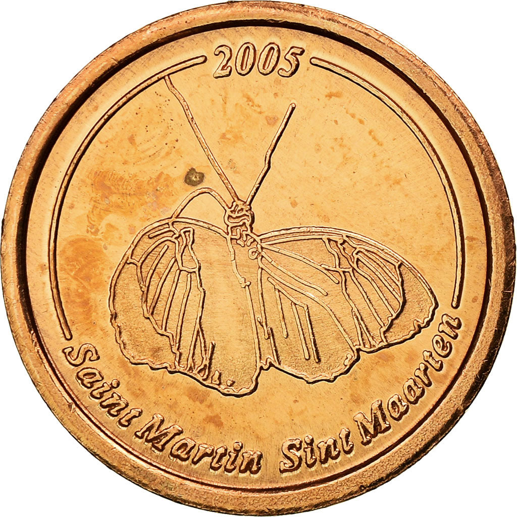 France, 2 Euro Cent, 2005, Saint-Martin, MS(63), Copper