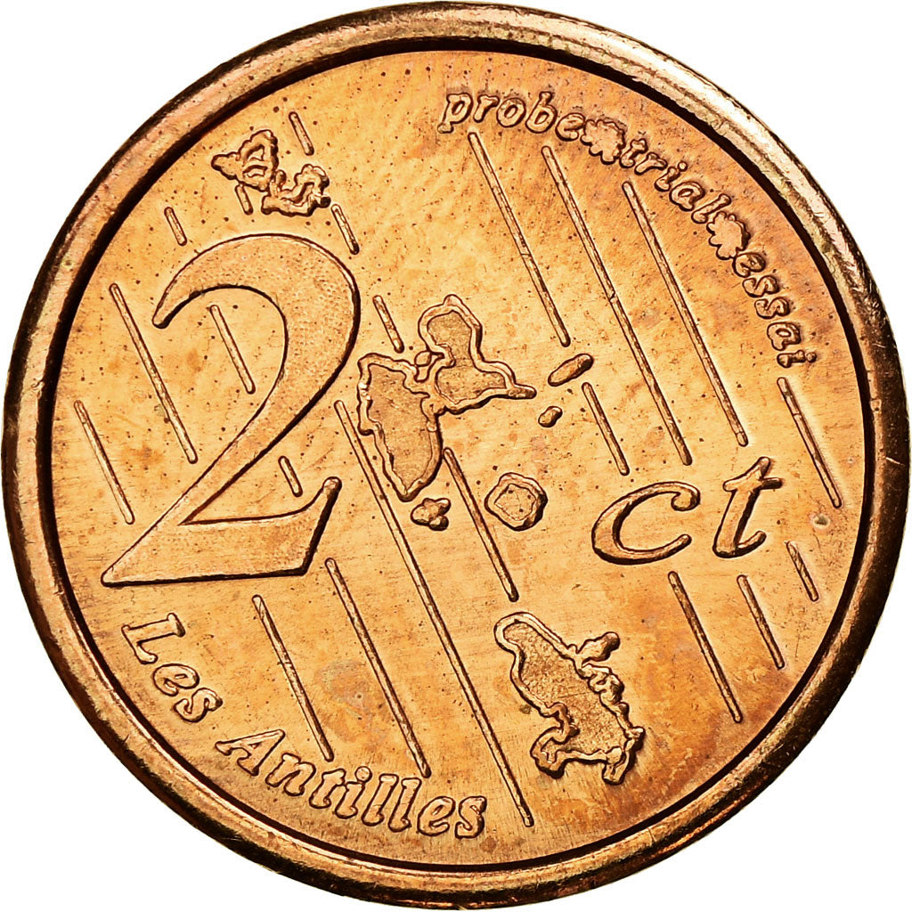 France, 2 Euro Cent, 2005, Saint-Martin, MS(63), Copper