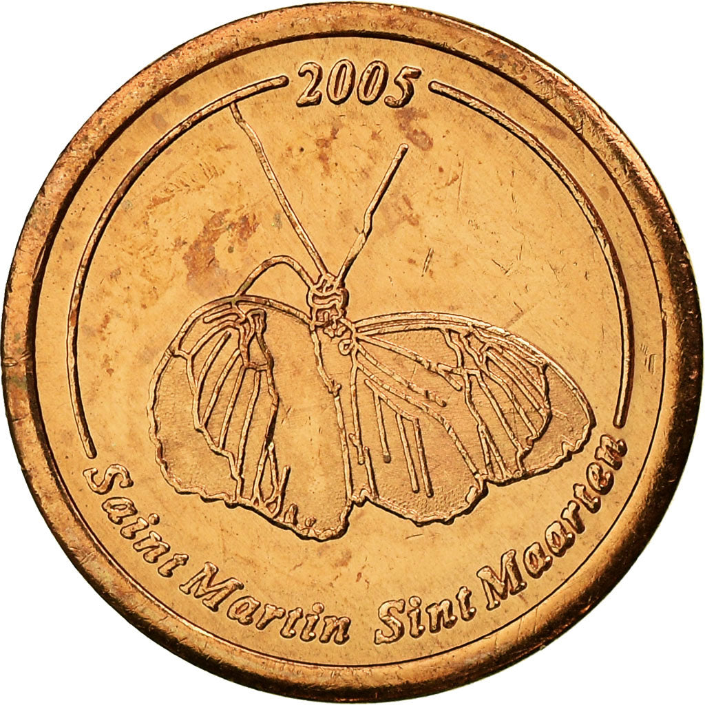 France, Euro Cent, 2005, Saint-Martin, MS(63), Copper