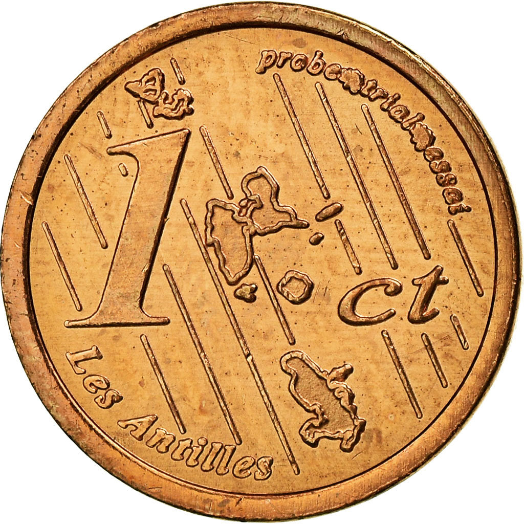France, Euro Cent, 2005, Saint-Martin, MS(63), Copper