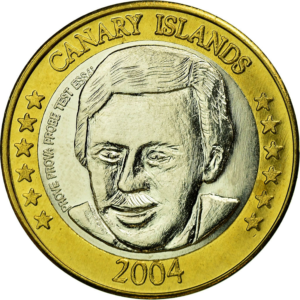 Spain, Euro, 2004, Canary Islands, MS(63), Bi-Metallic
